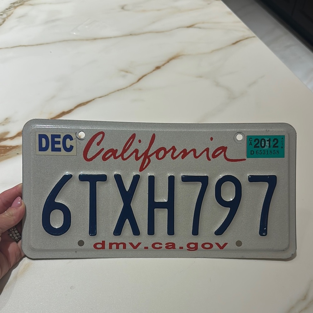 California License Plate